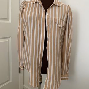 Cream & White Stripped Blouse